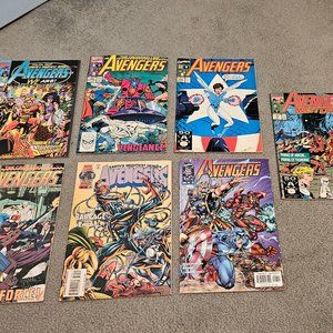 "Avenger Marvel Comics " printed in 1990, 1991, 1996, 1997 issues
